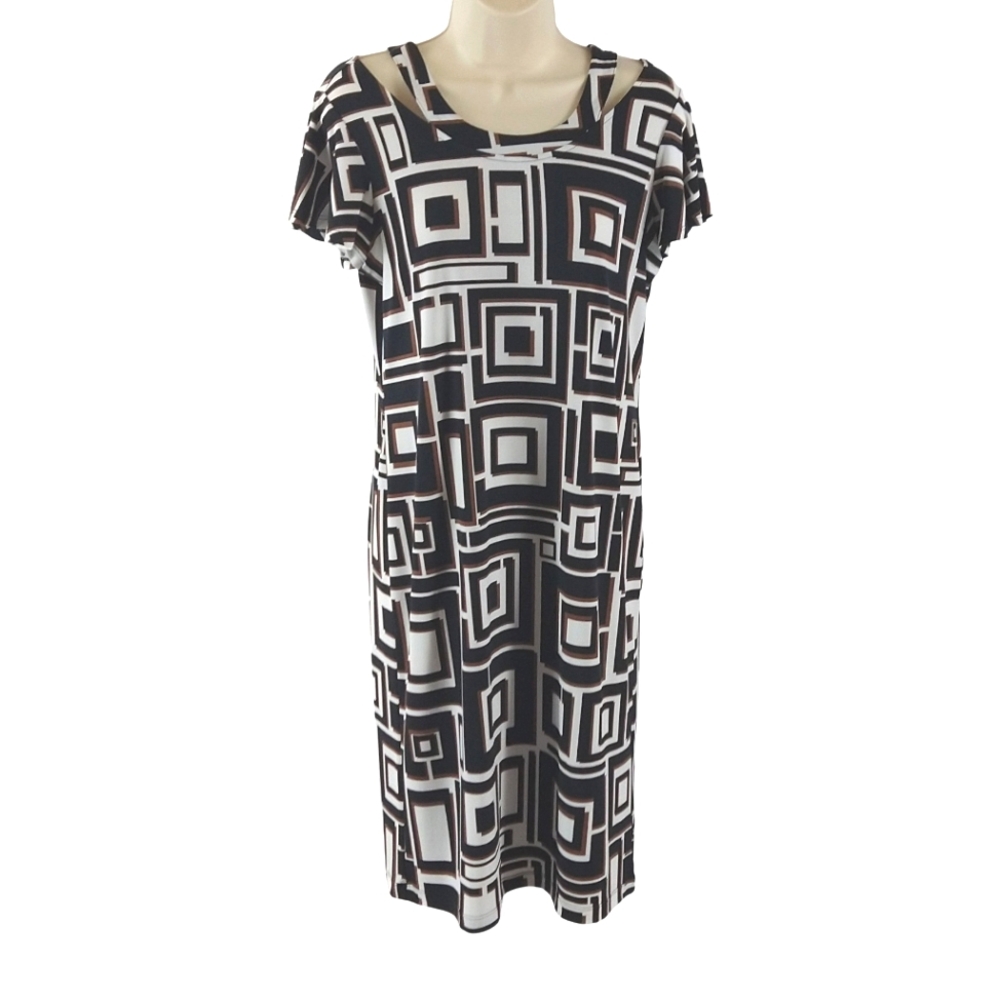 Chico's short sleeves print dress